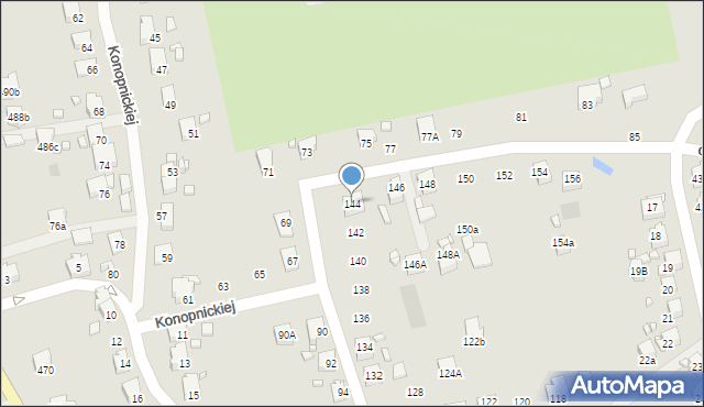 Pszów, Konopnickiej Marii, 144, mapa Pszów