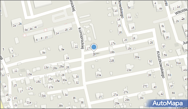 Pszów, Konopnickiej Marii, 19, mapa Pszów