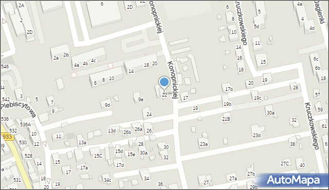 Pszów, Konopnickiej Marii, 22, mapa Pszów