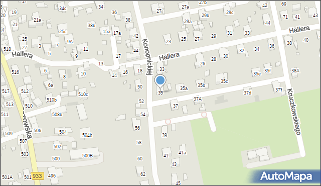 Pszów, Konopnickiej Marii, 35, mapa Pszów
