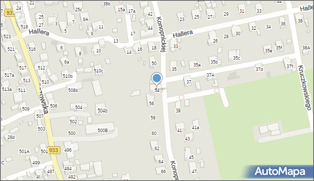 Pszów, Konopnickiej Marii, 54, mapa Pszów