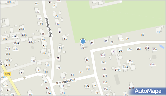 Pszów, Konopnickiej Marii, 71, mapa Pszów