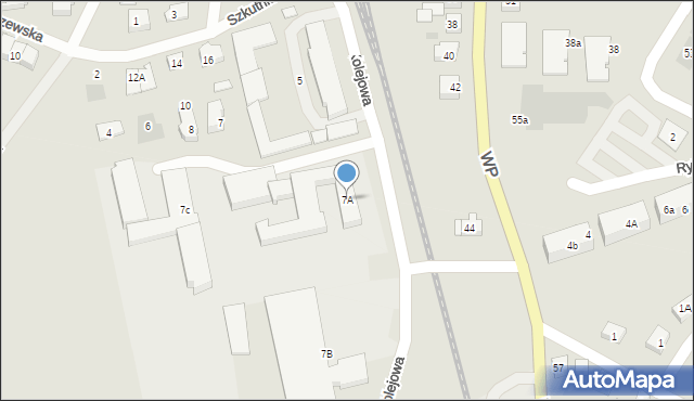 Puck, Kolejowa, 7A, mapa Puck