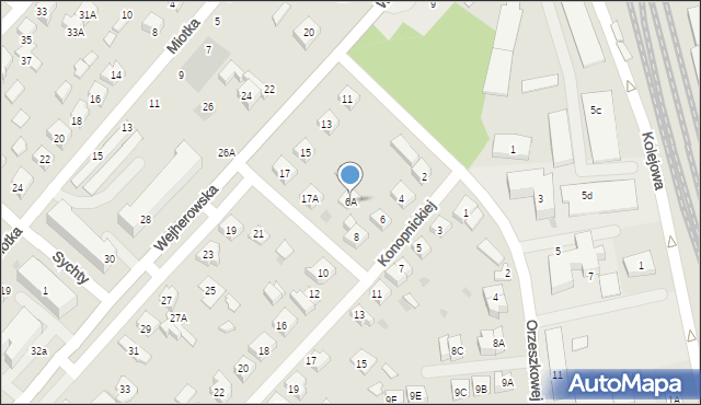 Puck, Konopnickiej Marii, 6A, mapa Puck