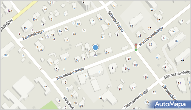 Puławy, Kochanowskiego Jana, 7b, mapa Puław