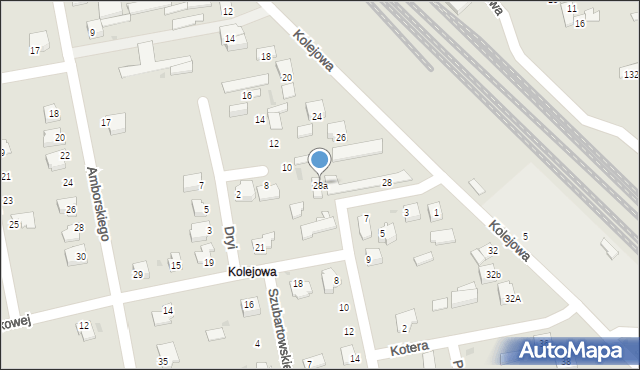 Puławy, Kolejowa, 28a, mapa Puław