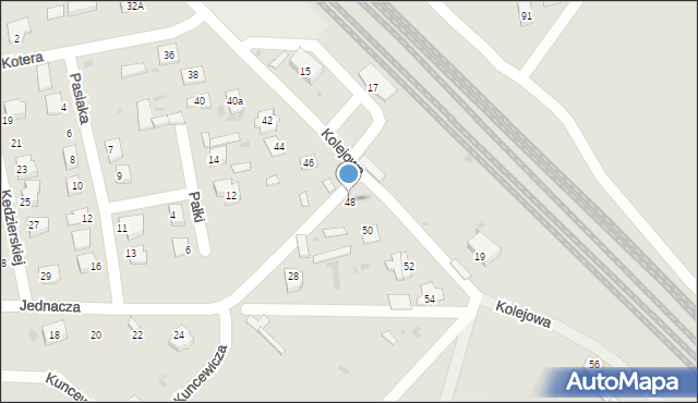 Puławy, Kolejowa, 48, mapa Puław