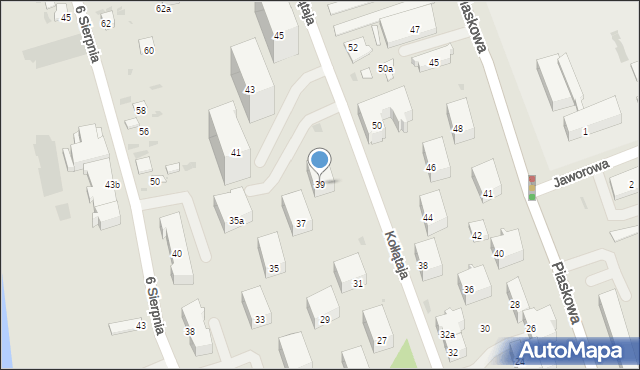 Puławy, Kołłątaja Hugo, 39, mapa Puław