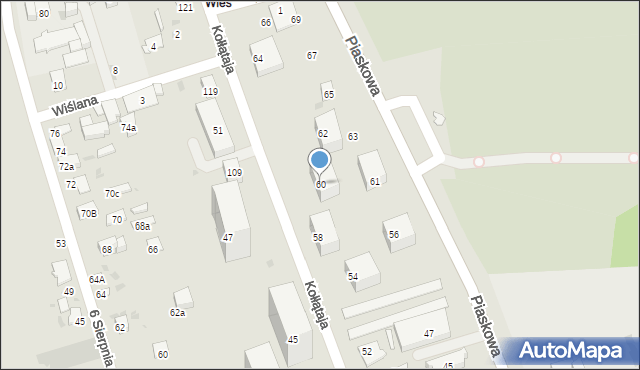 Puławy, Kołłątaja Hugo, 60, mapa Puław