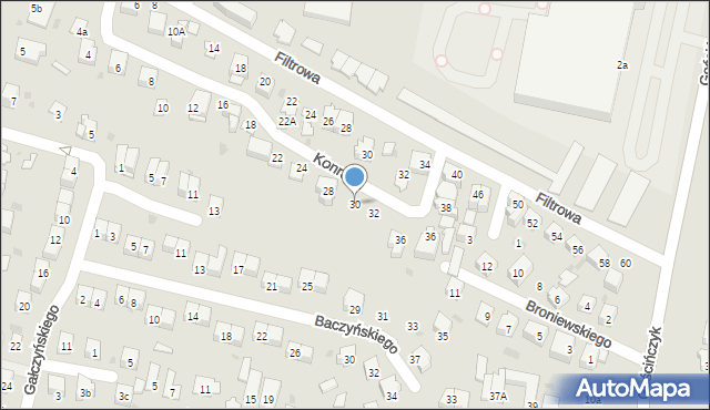 Puławy, Konrada, ppłk., 30, mapa Puław