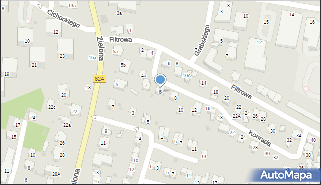 Puławy, Konrada, ppłk., 6, mapa Puław