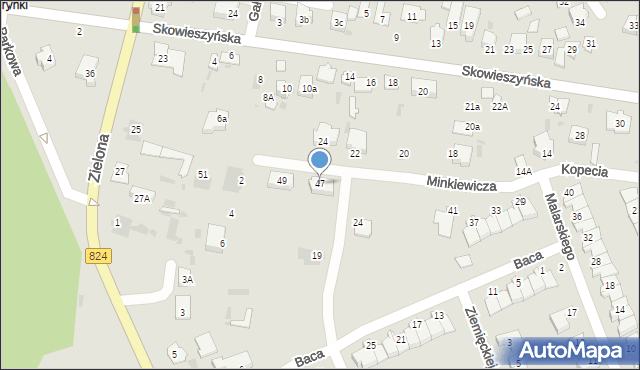 Puławy, Kopecia Stefana, 47, mapa Puław