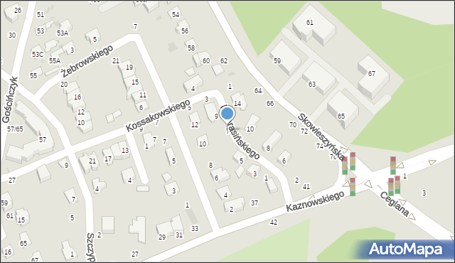 Puławy, Kotarasińskiego Franciszka, 7, mapa Puław