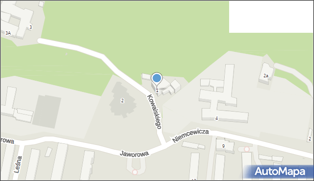 Puławy, Kowalskiego Mieczysława, dr., 1, mapa Puław