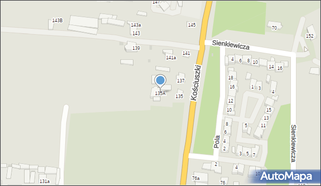 Pułtusk, Kościuszki Tadeusza, gen., 135A, mapa Pułtusk