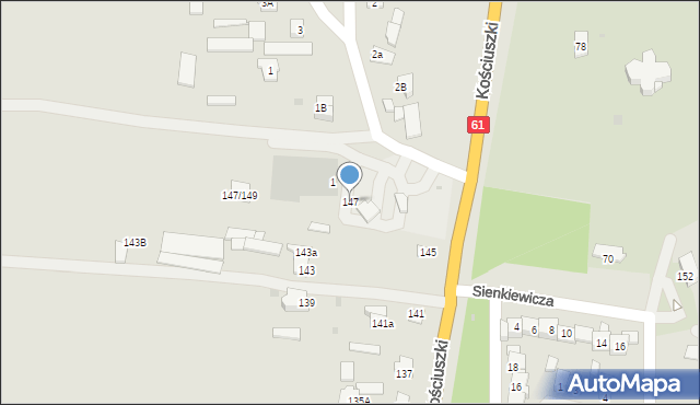 Pułtusk, Kościuszki Tadeusza, gen., 147, mapa Pułtusk