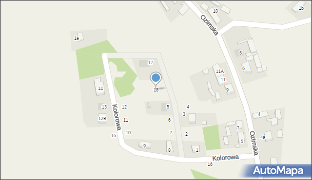 Pustków, Kolorowa, 18, mapa Pustków