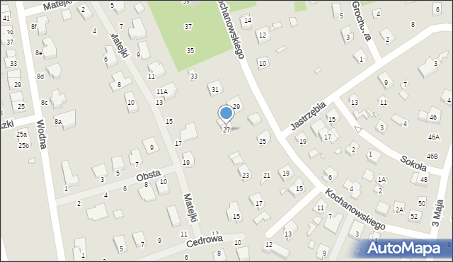 Puszczykowo, Kochanowskiego Jana, 27, mapa Puszczykowo