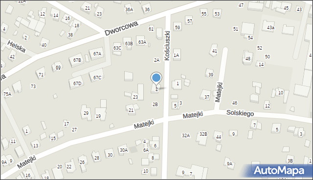 Puszczykowo, Kościuszki Tadeusza, gen., 2, mapa Puszczykowo