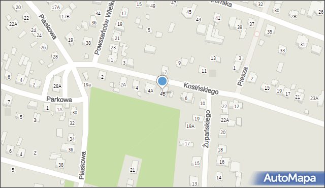 Puszczykowo, Kosińskiego Władysława, 4B, mapa Puszczykowo