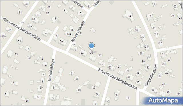 Puszczykowo, Kosynierów Miłosławskich, 15, mapa Puszczykowo