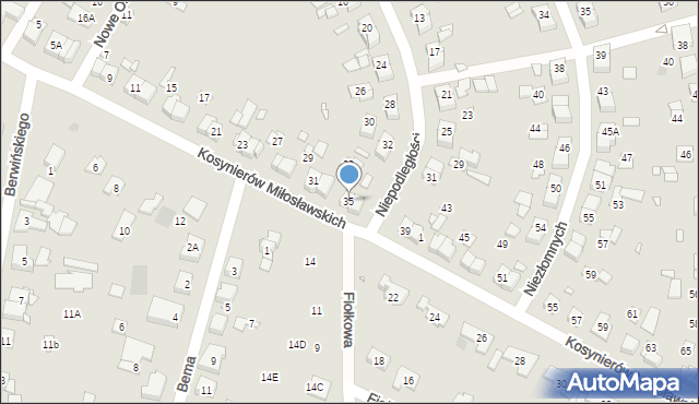 Puszczykowo, Kosynierów Miłosławskich, 35, mapa Puszczykowo