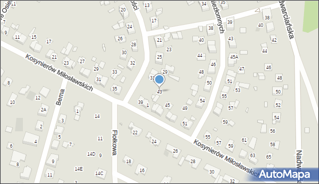 Puszczykowo, Kosynierów Miłosławskich, 43, mapa Puszczykowo