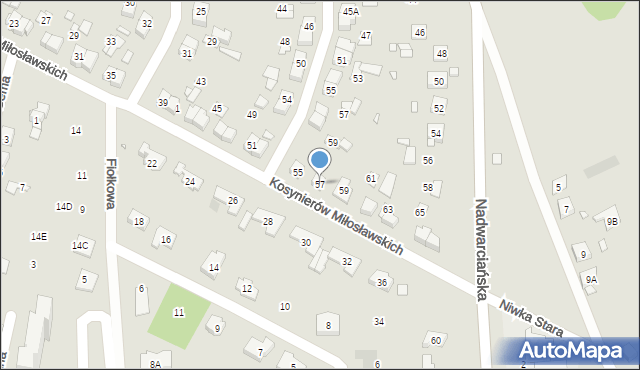 Puszczykowo, Kosynierów Miłosławskich, 57, mapa Puszczykowo