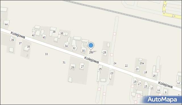 Pyrzowice, Kolejowa, 28b, mapa Pyrzowice