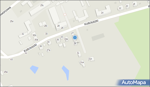 Pyrzyce, Kościuszki Tadeusza, gen., 29, mapa Pyrzyce