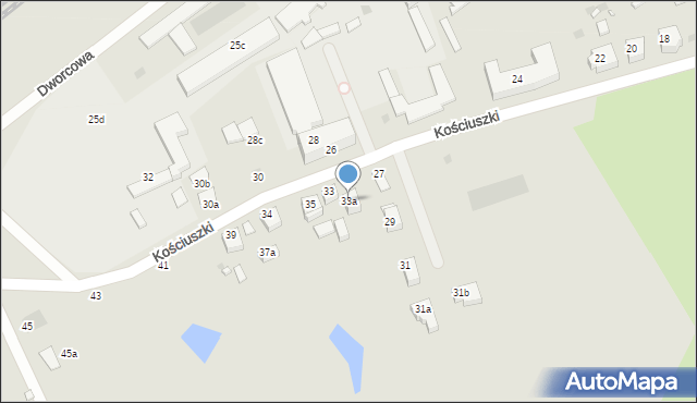 Pyrzyce, Kościuszki Tadeusza, gen., 33a, mapa Pyrzyce