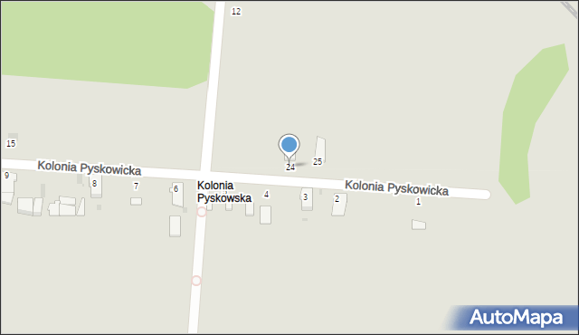 Pyskowice, Kolonia Pyskowicka, 24, mapa Pyskowice