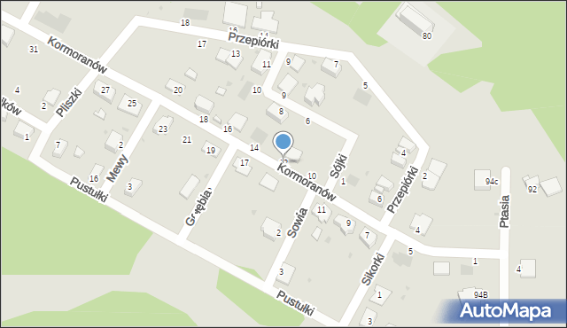 Pyskowice, Kormoranów, 12, mapa Pyskowice