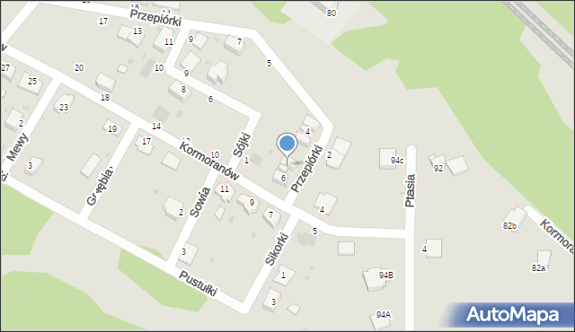 Pyskowice, Kormoranów, 6A, mapa Pyskowice