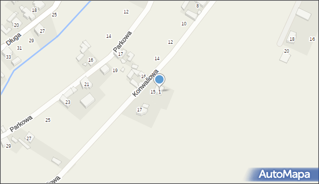 Pysząca, Konwaliowa, 1, mapa Pysząca