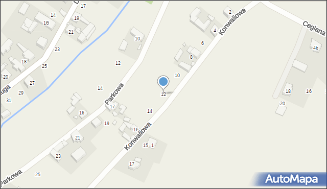 Pysząca, Konwaliowa, 12, mapa Pysząca