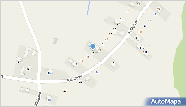 Pyzówka, Kolejowa, 17, mapa Pyzówka