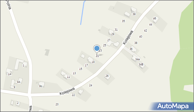 Pyzówka, Kolejowa, 21, mapa Pyzówka