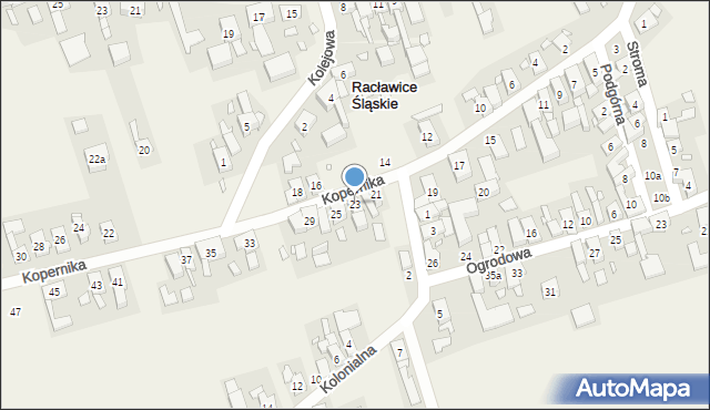 Racławice Śląskie, Kopernika Mikołaja, 23, mapa Racławice Śląskie