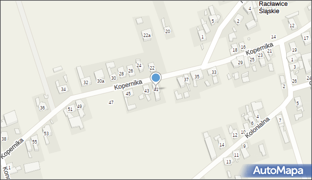 Racławice Śląskie, Kopernika Mikołaja, 41, mapa Racławice Śląskie