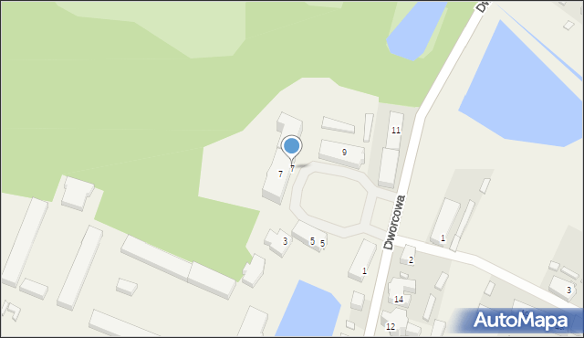 Racot, Kościańska, 7, mapa Racot