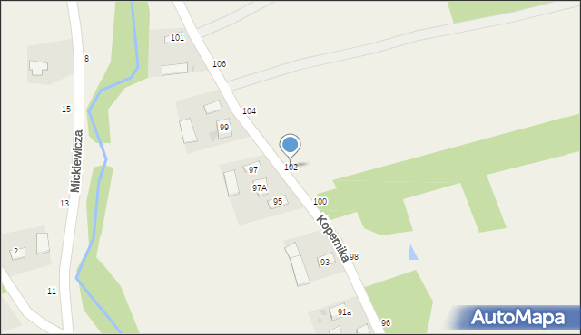 Radgoszcz, Kopernika Mikołaja, 102, mapa Radgoszcz