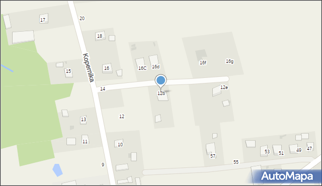 Radgoszcz, Kopernika Mikołaja, 12b, mapa Radgoszcz