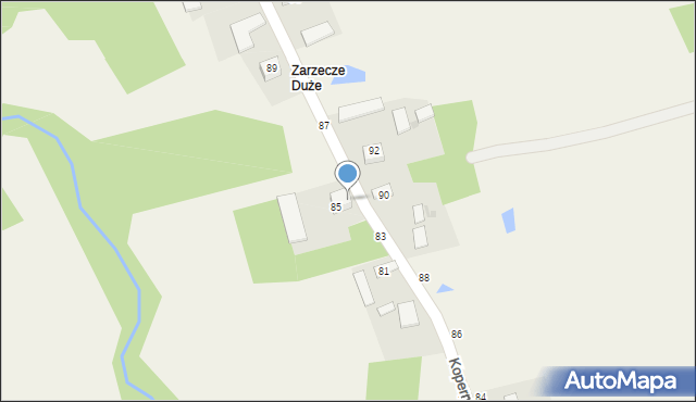 Radgoszcz, Kopernika Mikołaja, 85A, mapa Radgoszcz