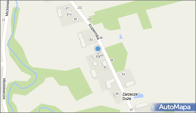 Radgoszcz, Kopernika Mikołaja, 91a, mapa Radgoszcz