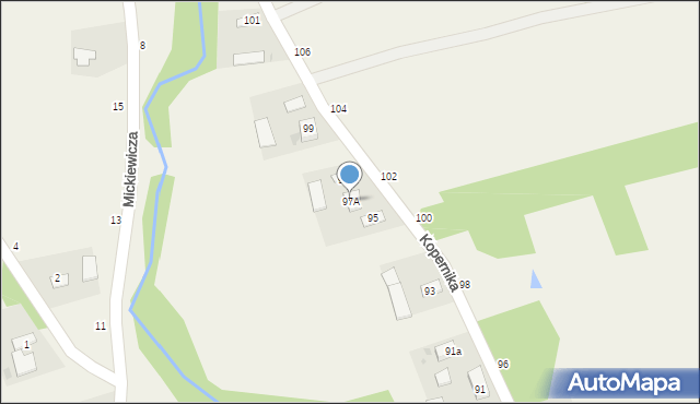 Radgoszcz, Kopernika Mikołaja, 97A, mapa Radgoszcz