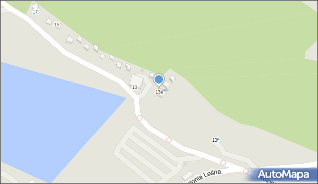 Radków, Kolonia Leśna, 13a, mapa Radków