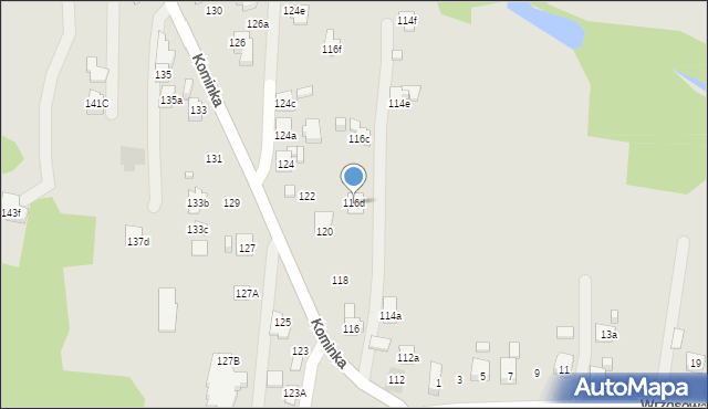 Radlin, Kominka Bolesława, ks. kard., 116d, mapa Radlin