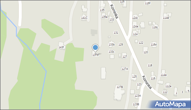 Radlin, Kominka Bolesława, ks. kard., 137d, mapa Radlin