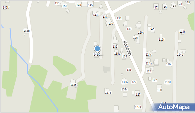 Radlin, Kominka Bolesława, ks. kard., 141E, mapa Radlin